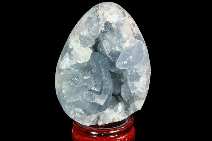 Crystal Filled Celestine (Celestite) Egg Geode - Madagascar #100060